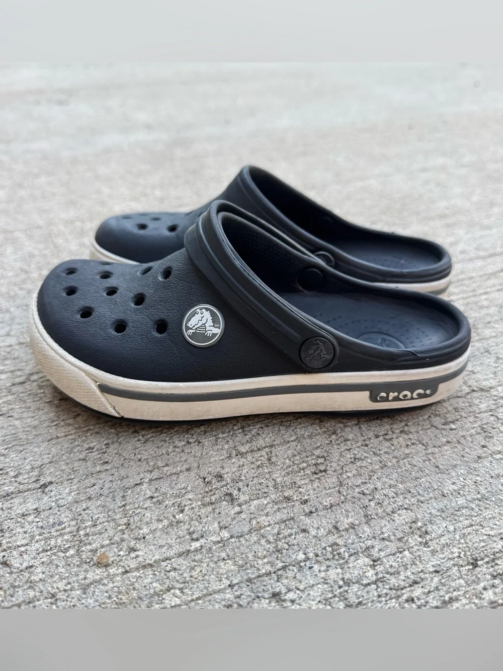 Crocs Crocband Clogs Children kids 10 11 Black Comfort Shoe